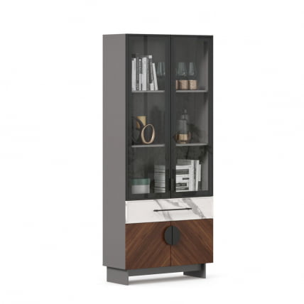 Шкаф комбинированный 880 Вилена ЛД 138.150.000 Оникс Серый/Орех/Монте белый_1