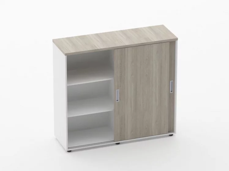 Тумба-купе высокая для рабочего модуля Deka 9.03.125 Дуб Сантана светлый/Белый_1