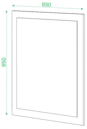 Зеркало Домино Венге (650кс20кс950) / (650x20x950)_2