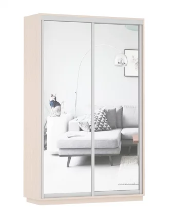 Шкаф-купе двухдверный Экспресс Дуо Экспенс 1400х2400h Дуб молочный_0