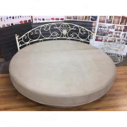 Кровать Мадена с кованым изголовьем + тумбочка кованая (цвет ковки №7)_6