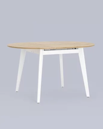 Стол раздвижной Rondo 100-135 Дуб/белый_0