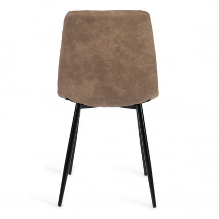 Стул CHILLY (mod. 7094) металл,ткань наппа, 45 х 55 х 87,5 см, светло-коричневый/черный, PK-01_3