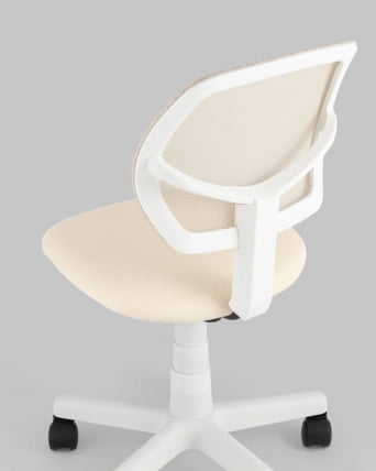 Кресло компьютерное детское ЛОЛО бежевый пластик белый_5