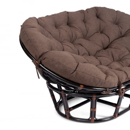 Диван MAMASAN/МАМАСАН 23/02 W /с подушкой/ подушка 182х119 см, 169х102х80 см, Antique brown (античный черно-коричневый), ткань, коричневый, 3М7_5