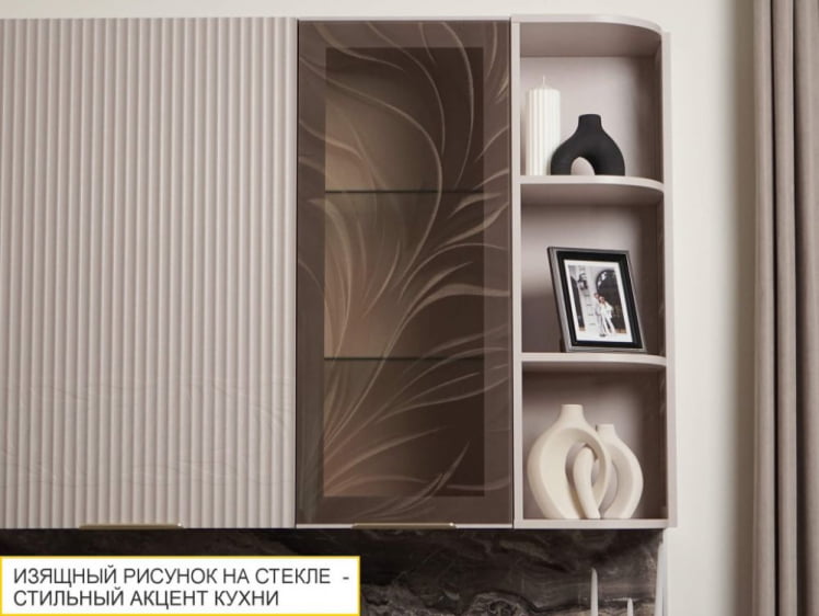 Шкаф-витрина кухонный (лев/прав) Флоренция 107.04_1