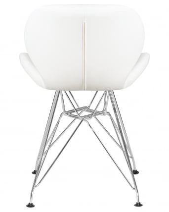 Стул обеденный DOBRIN BUTTERFLY CHROME Белый_4