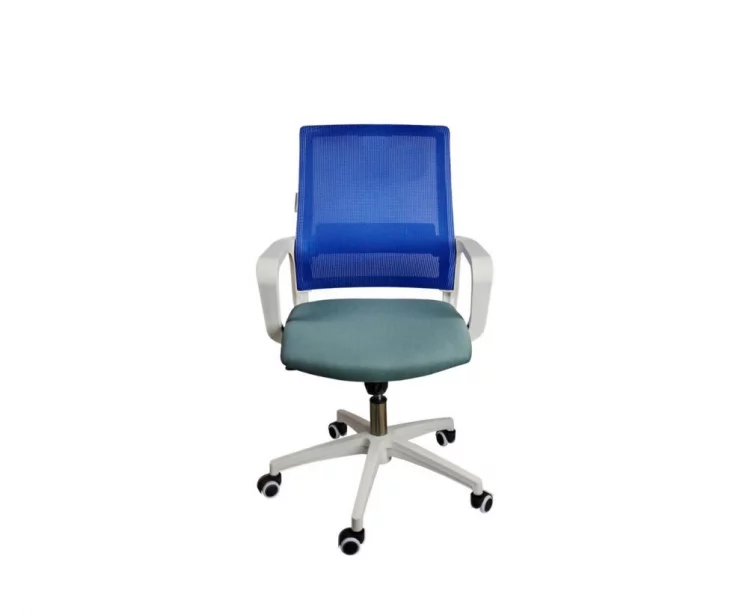 Кресло офисное Бит LB белый пластик Синий_1