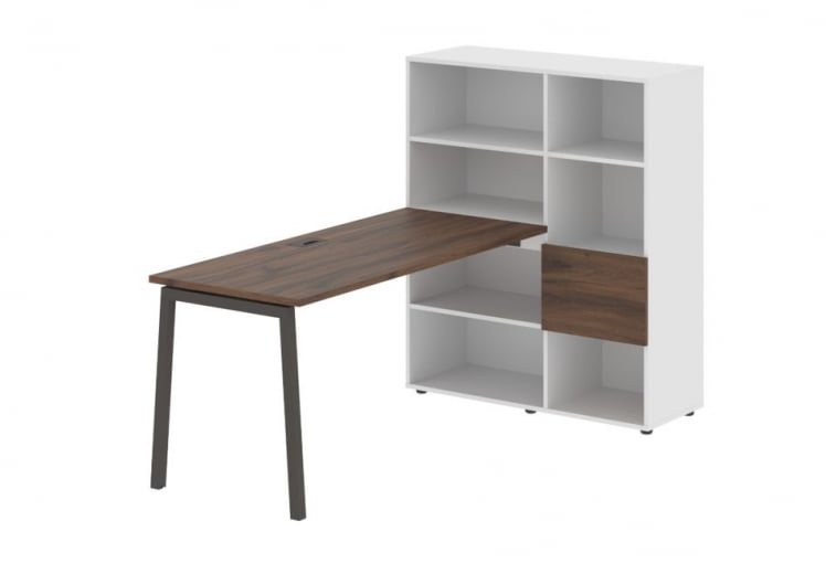 Рабочая станция EDIS ELRST 1115 Дуб Денвер темный Мокко Белый_0