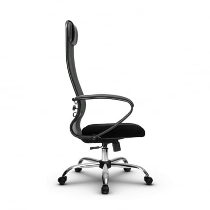 Кресло руководителя МЕТТА Комплект 11 хром КР Темно-серый_1