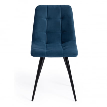 Стул CHILLY (mod. 7095-1) ткань/металл, 45x53х88 см, высота до сиденья 50 см, синий barkhat 29/черный_4
