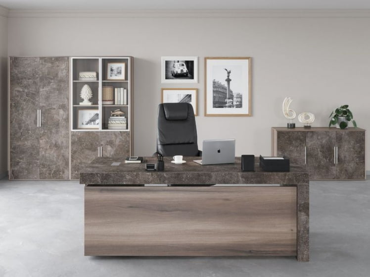 Шкаф комбинированный B-TONE BTN36150042 Вяз Бетон темный_1