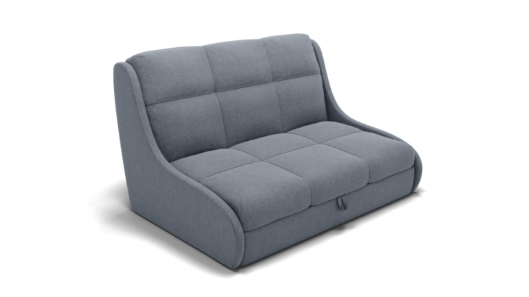 Диван Куба 800 (ЗР) Цвет фасада: Серый; Тип: Прямой; Материал фасада: Металл/Велюр_0