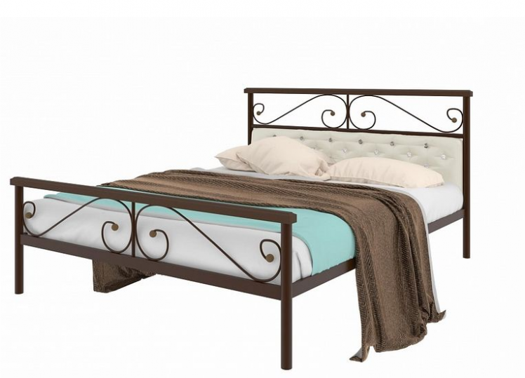 Кровать Эсмеральда plus мягкая 1200х1900 Коричневая_0
