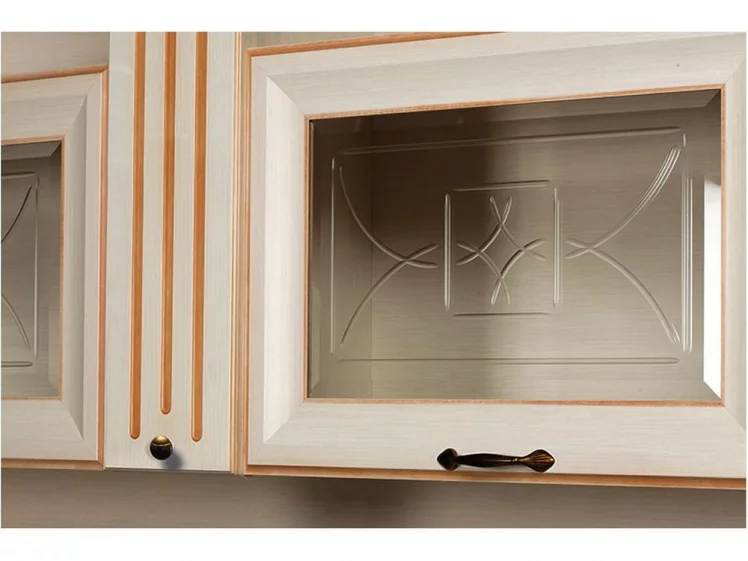 Шкаф навесной Марлен 479 Кремовый белый Патина_3