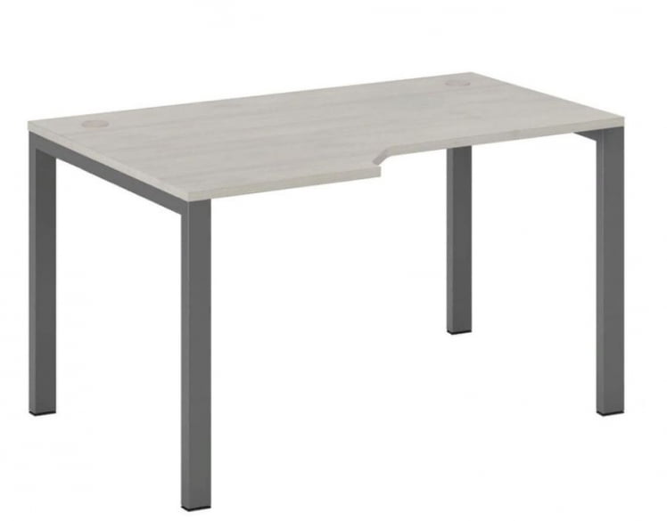 Стол эргономичный левый на металлоопорах New Line NLN36322424 Дуб шамони светлый_0