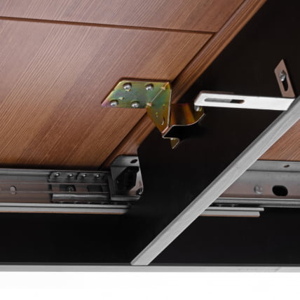 Стол Соната Люкс раздвижной/Sonata Lux extension table массив сосны, антик/черный, 120-(150)х75х73 см_9