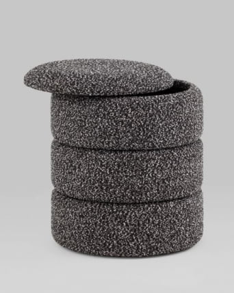 Пуф с ящиком Hive XS букле черный меланж_4