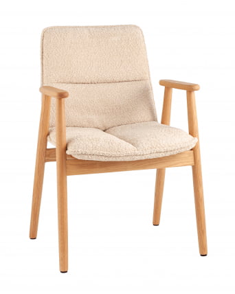 Стул обеденный Philo с деревянными ножками бежевый_0