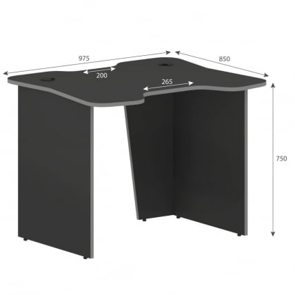 Игровой компьютерный стол SKILLL SKL 100CB антрацит/металлик_3