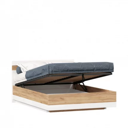 Кровать двуспальная 1400 с подъёмным механизмом Фиджи ЛД 659.081.000 Дуб Золотой Белый_2