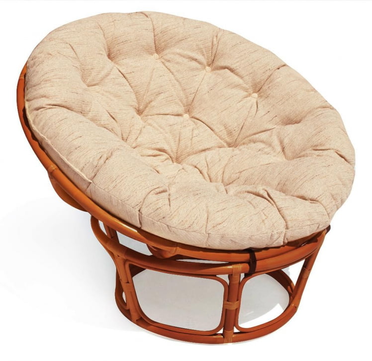 Кресло PAPASAN 23/01 W /с подушкой/ диаметр подушки 129 см, 115х101х104 см, Cognac (коньяк), ткань Старт_0