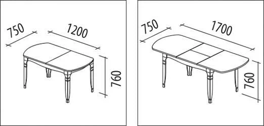 Стол обеденный раскладной Орфей-25.10_2