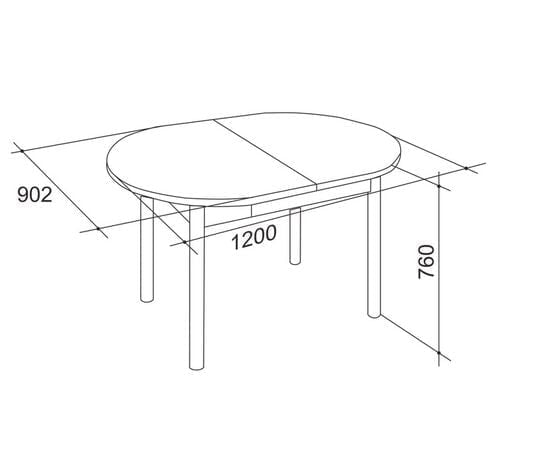 Кухонный стол Квартет Ясень Шимо темный_1