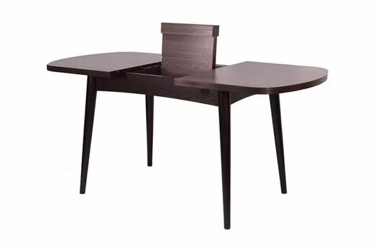 Стол раскладной Ялта с цилиндрическими опорами Венге Анкор темный_3