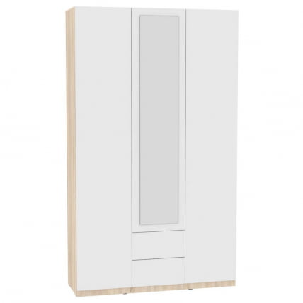 Шкаф распашный R-230х135х60-2-PO-M(ДСС-Белый)_0