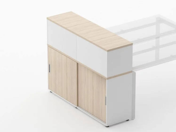 Тумба комбинированная высокая для рабочего модуля Deka 9.04.145 Туя/Белый_2