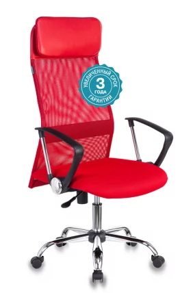 Кресло руководителя Бюрократ KB-6N Красный_0