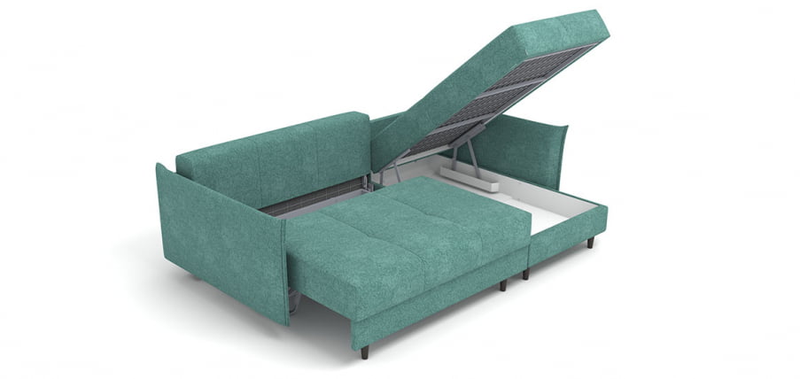 Диван Каролина  угловой универсальный ткань Lamb slate (1600*2260*930) Синий, 2106399/51841/7_2