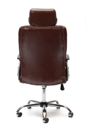 Кресло руководителя Oxford хром коричневый 2 TONE_3
