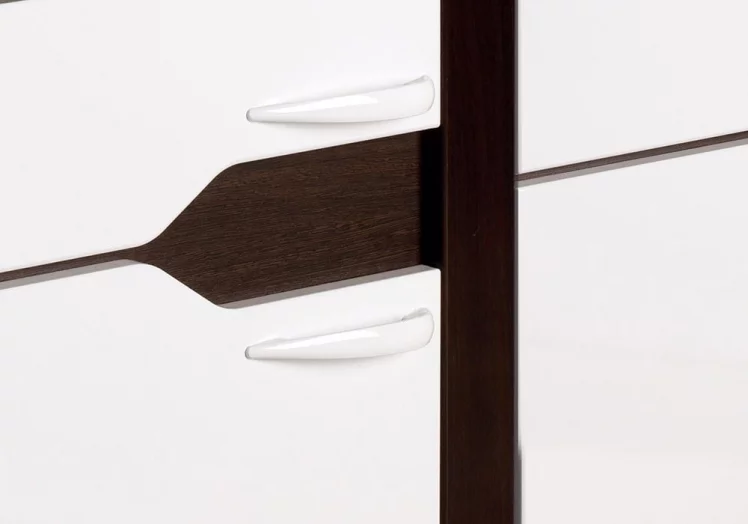 Комод Ронда №311 Венге Белый глянец_1