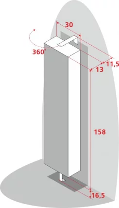 Поворотный зеркальный шкаф Zoom Art Белый_18