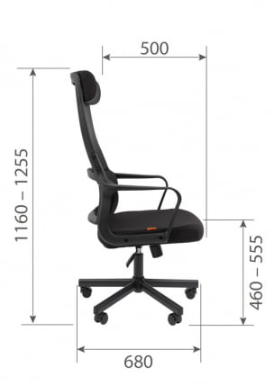 Кресло руководителя Chairman 590 ткань/сетка Черный_5