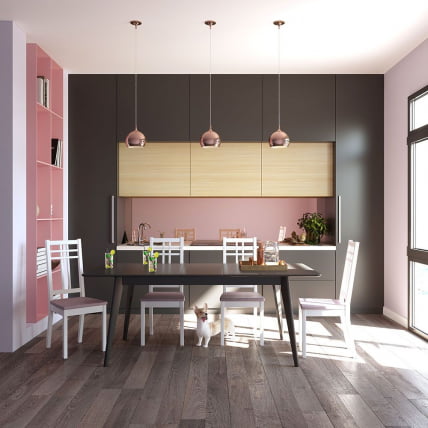 Стол обеденный Пегас Plus 120x75 Эмаль белая Морилка Орех_9