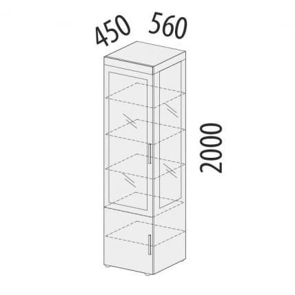 Шкаф-витрина (сервант) лев/прав Тиффани 600.08_1