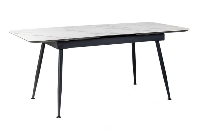 Стол Месси раздвиж. 120-160 Светлый мрамор/Бабочка_3