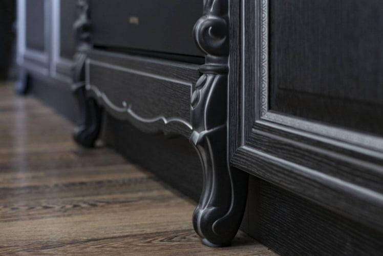 Кухонный гарнитур угловой Италия №07 Черный Дуб темный_7