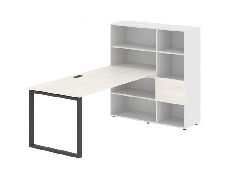 Рабочая станция EDIS EQRST 1217 Ясень Траун Мокко Белый_0