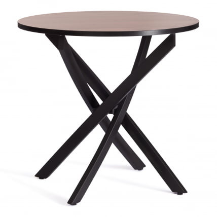 Стол MANZANA ЛДСП/HPL/металл, 80 х 80 х 75 см, Дуб Вотан/черный_0