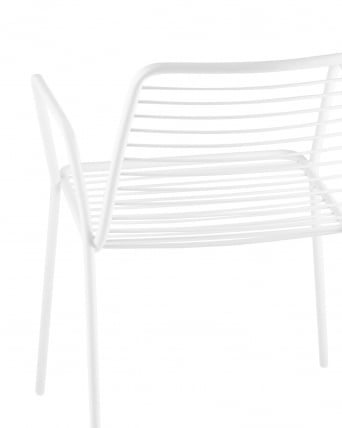 Стул Дели с подлокотниками металл Белый_4