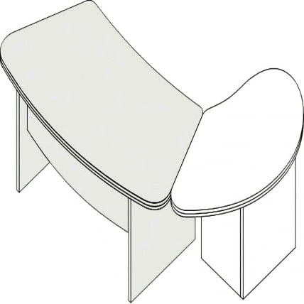 Конференц-приставка Л.ПС-15 левая Орех_0