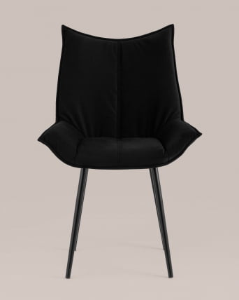 Стул обеденный Осло велюр Черный_3