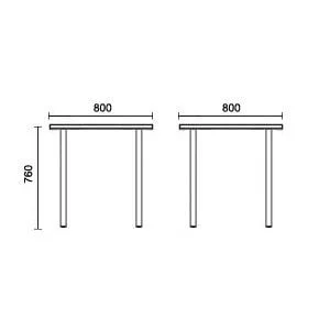 Стол обеденный KAJA CHROME клён квадратный_1