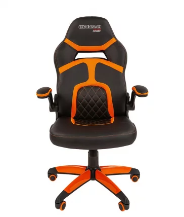 Кресло геймерское CHAIRMAN GAME 18 Черный Оранжевый_1