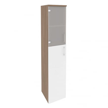 Шкаф высокий узкий левый ONIX O.SU-1.7(L) Дуб Аризона/Белый_0