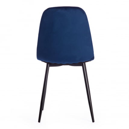 Стул BREEZE (mod. 4724) металл/вельвет, 44х48х87см, темно-синий/черные ножки_3